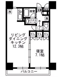 レジディア月島IIIの物件間取画像